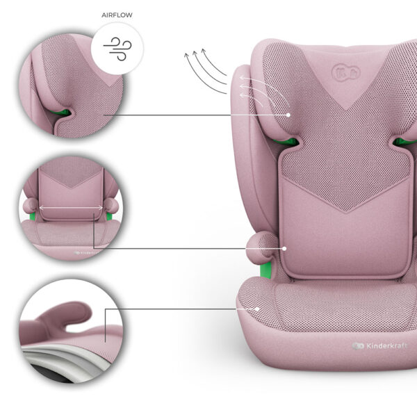 Autokreslini.lv | Junior Fix 2 PLUS autokrēsliņš bērniem 100-150cm krāsa Pink bilde #19