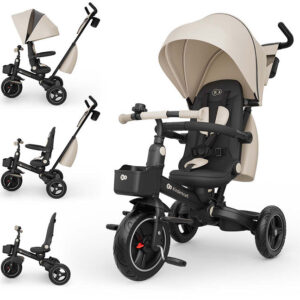 Kinderkraft SPINSTEP 2 Plus stumjamais trīsritenis bērniem 6in1 krāsa Beige