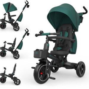 Kinderkraft SPINSTEP 2 Plus stumjamais trīsritenis bērniem 6in1 krāsa Green