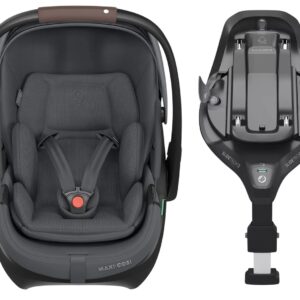 Maxi Cosi Coral Slide Pro autokrēsliņš mazuļiem 45-87cm krāsa Moon Graphite +FamilyFix Slide Pro Isofix bāze