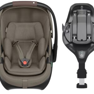 Maxi Cosi Coral Slide Pro autokrēsliņš mazuļiem 45-87cm krāsa Oak Truffle +FamilyFix Slide Pro Isofix bāze