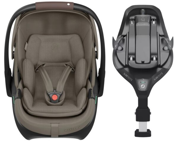 Autokreslini.lv | Coral Slide Pro autokrēsliņš mazuļiem 45-87cm krāsa Oak Truffle +FamilyFix Slide Pro Isofix bāze bilde #1