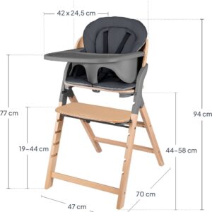 Lionelo Megan 3in1 barošanas krēsls krāsa GREY WOOD