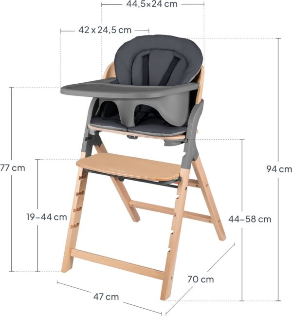 Autokreslini.lv | Megan 3in1 barošanas krēsls krāsa GREY WOOD bilde #17