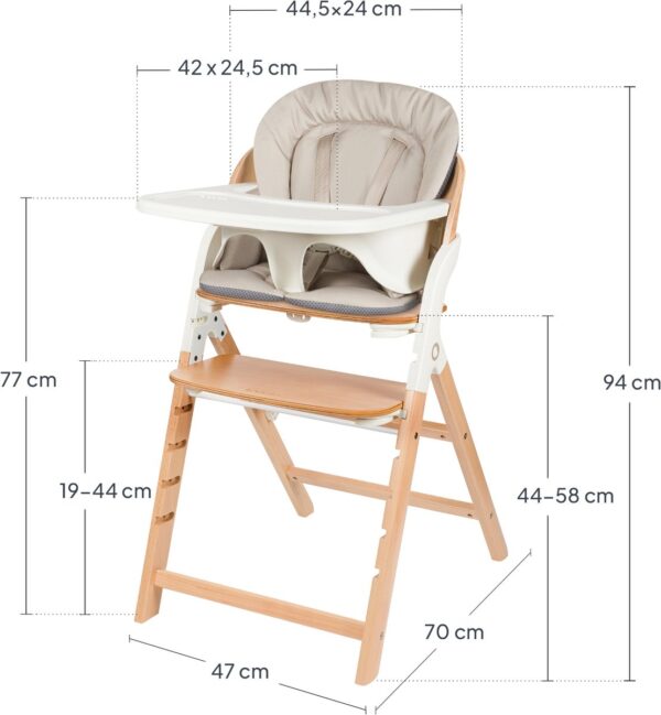 Autokreslini.lv | Megan 3in1 barošanas krēsls krāsa WHITE WOOD bilde #13