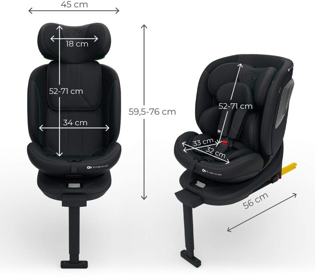 Kinderkraft I-360 2 PLUS autokrēsliņš bērniem 40-150cm krāsa Black