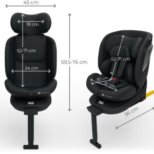 Kinderkraft I-360 2 PLUS autokrēsliņš bērniem 40-150cm krāsa Black