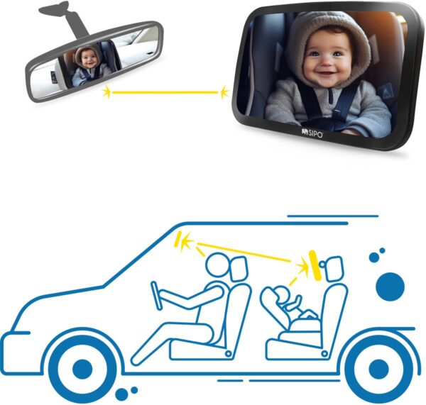 Autokreslini.lv | Car Seat Mirror mazuļu atpakaļskata spogulis bilde #17