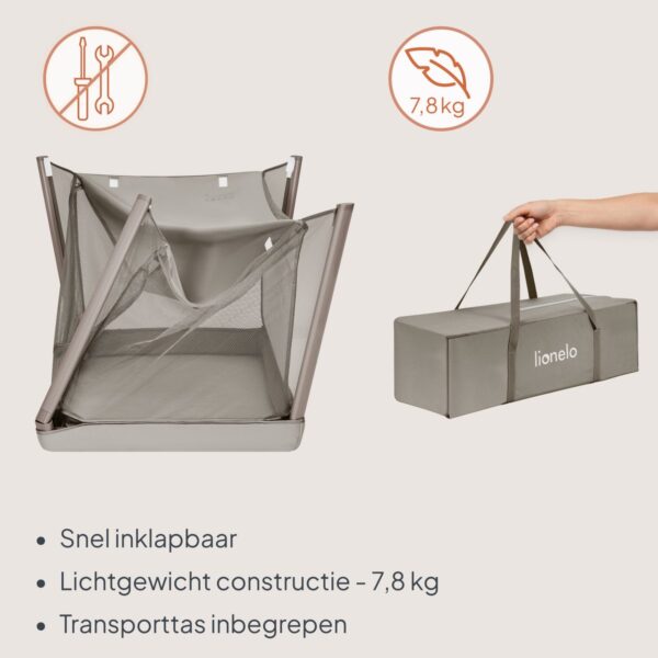 Autokreslini.lv | Mila ceļojuma gultiņa krāsa BEIGE TAUPE bilde #7