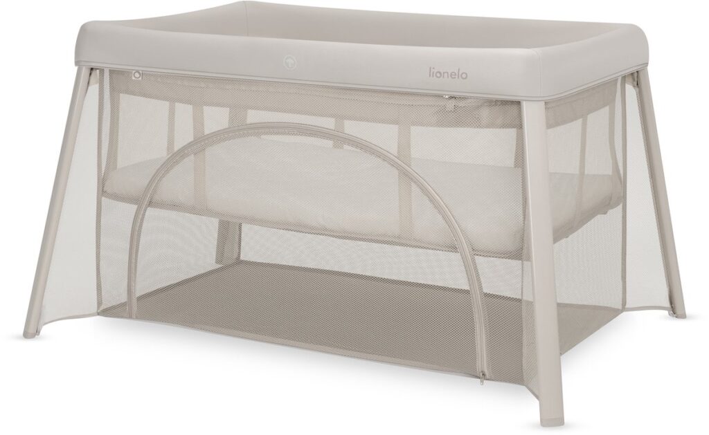 Lionelo MILA bērnu ceļojuma gultiņa krāsa BEIGE CREAM
