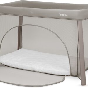 Lionelo MILA bērnu ceļojuma gultiņa krāsa BEIGE TAUPE