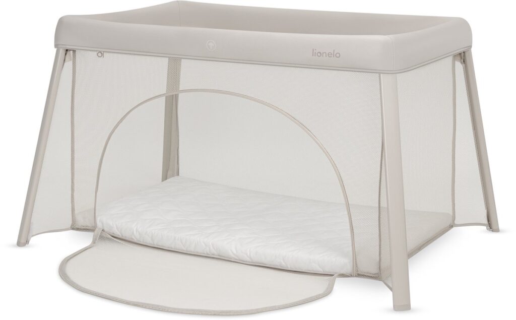 Lionelo MILA bērnu ceļojuma gultiņa krāsa BEIGE CREAM