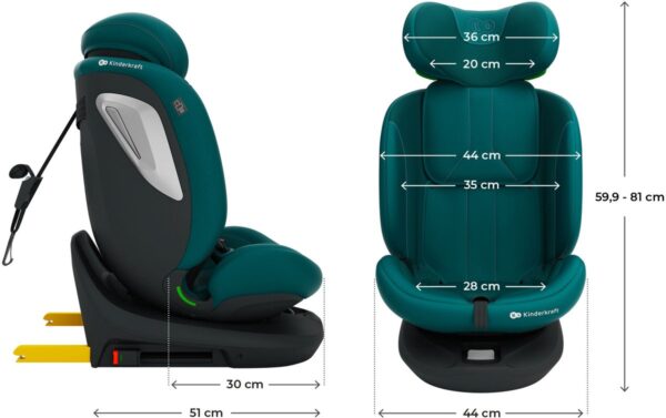 Autokreslini.lv | I-Grow 2 PLUS autokrēsliņš bērniem 40-150cm krāsa Green bilde #23