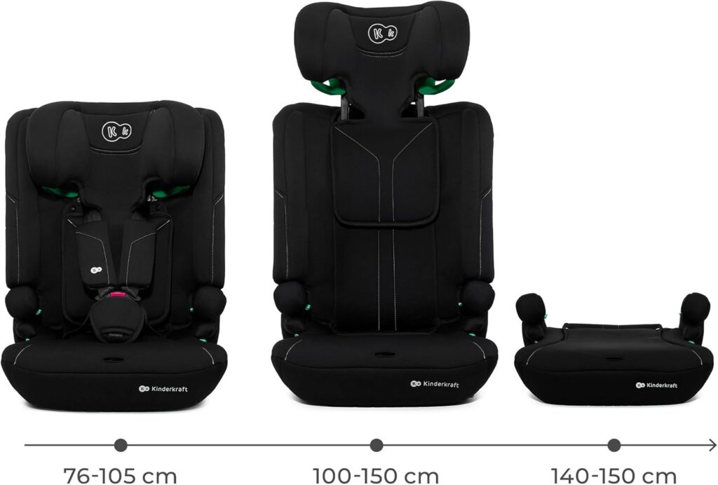 Kinderkraft i-Comfy I-Size autokrēsliņš bērniem 76-150cm krāsa Black