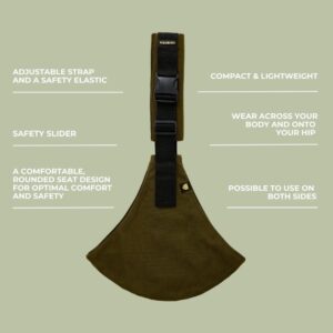 WILDRIDE MAIN bērnu pārnēsāšanas soma krāsa Army green