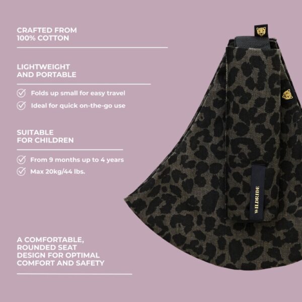 Autokreslini.lv | PRINT bērnu pārnēsāšanas soma krāsa Grey leopard bilde #5