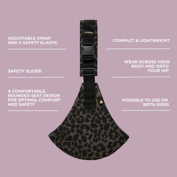 Autokreslini.lv | PRINT bērnu pārnēsāšanas soma krāsa Grey leopard bilde #7