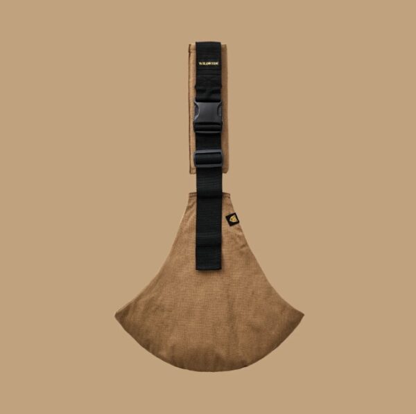 Autokreslini.lv | LINEN bērnu pārnēsāšanas soma krāsa Camel bilde #3