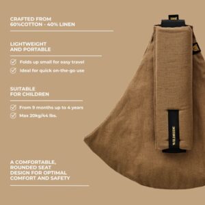 WILDRIDE LINEN bērnu pārnēsāšanas soma krāsa Camel