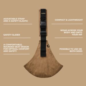 WILDRIDE LINEN bērnu pārnēsāšanas soma krāsa Camel