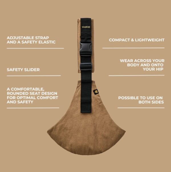 Autokreslini.lv | LINEN bērnu pārnēsāšanas soma krāsa Camel bilde #7