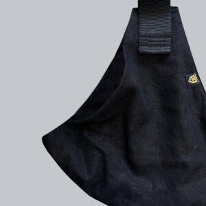 WILDRIDE LINEN bērnu pārnēsāšanas soma krāsa Black