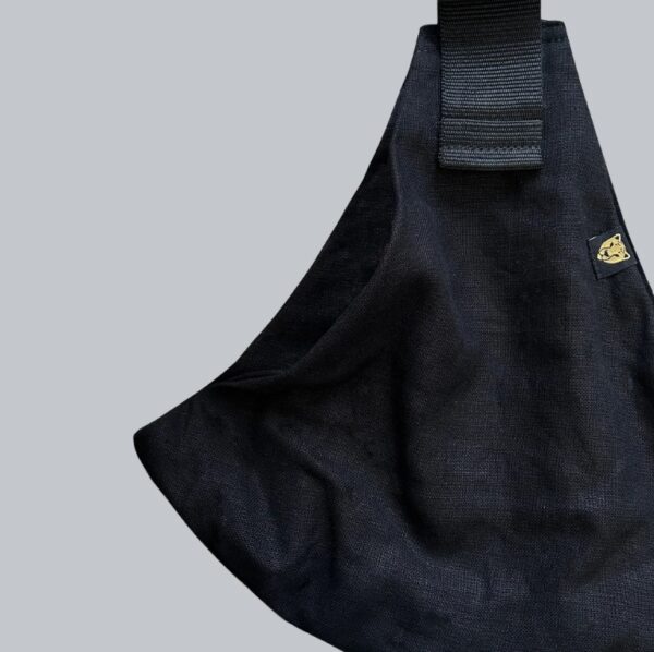 Autokreslini.lv | LINEN bērnu pārnēsāšanas soma krāsa Black bilde #9