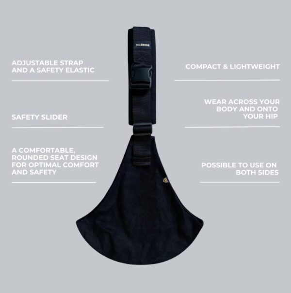 Autokreslini.lv | LINEN bērnu pārnēsāšanas soma krāsa Black bilde #7