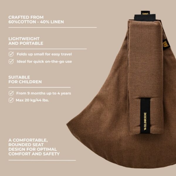 Autokreslini.lv | LINEN bērnu pārnēsāšanas soma krāsa Brown bilde #5