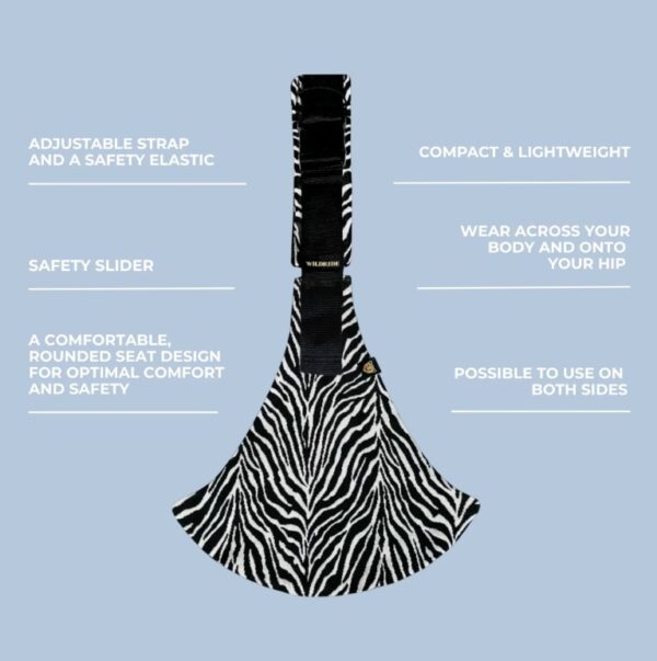 Autokreslini.lv | PREMIUM bērnu pārnēsāšanas soma krāsa Black zebra bilde #7
