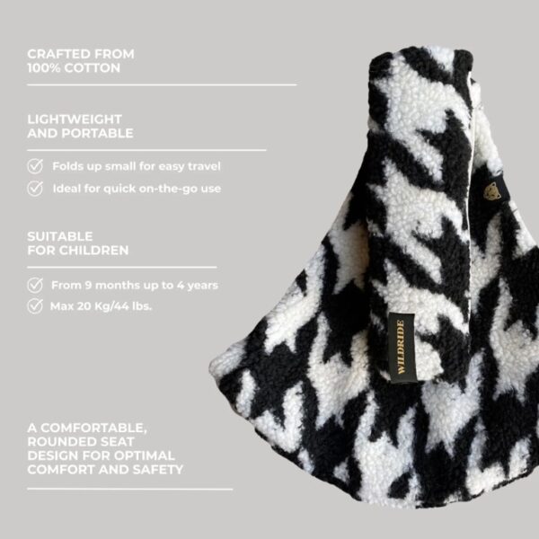 Autokreslini.lv | WINTER bērnu pārnēsāšanas soma krāsa Teddy houndstooth bilde #5