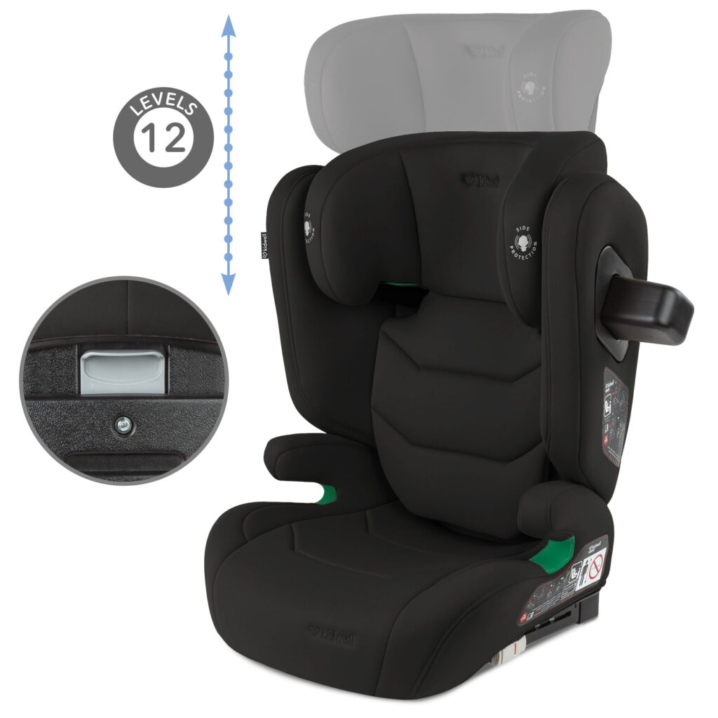 Kidwell TENDO Isofix autokrēsliņš bērniem 100-150cm krāsa Black