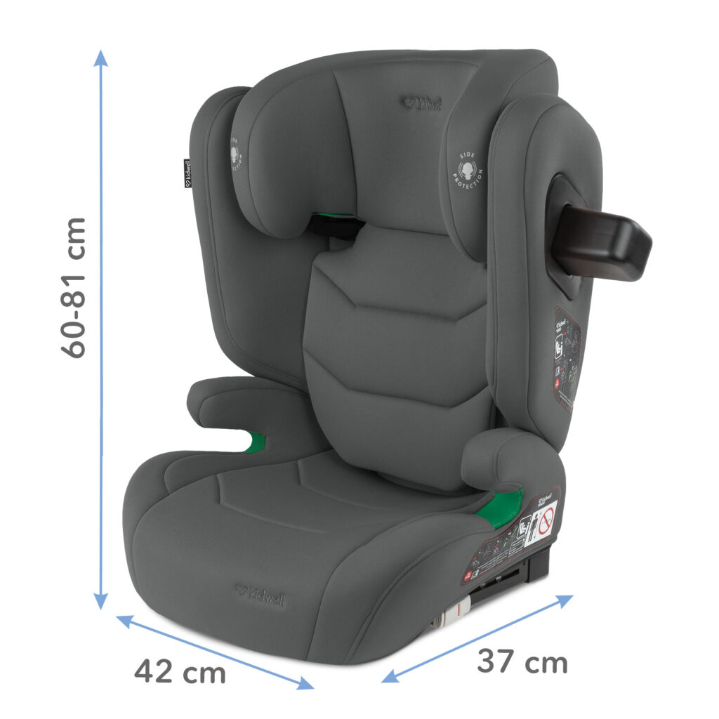 Kidwell TENDO Isofix autokrēsliņš bērniem 100-150cm krāsa Grey