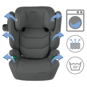 Kidwell TENDO Isofix autokrēsliņš bērniem 100-150cm krāsa Grey