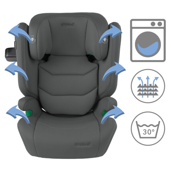 Autokreslini.lv | TENDO Isofix autokrēsliņš bērniem 100-150cm krāsa Grey bilde #13
