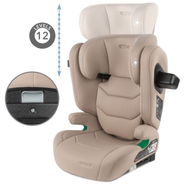 Autokreslini.lv | TENDO Isofix autokrēsliņš bērniem 100-150cm krāsa Beige bilde #11