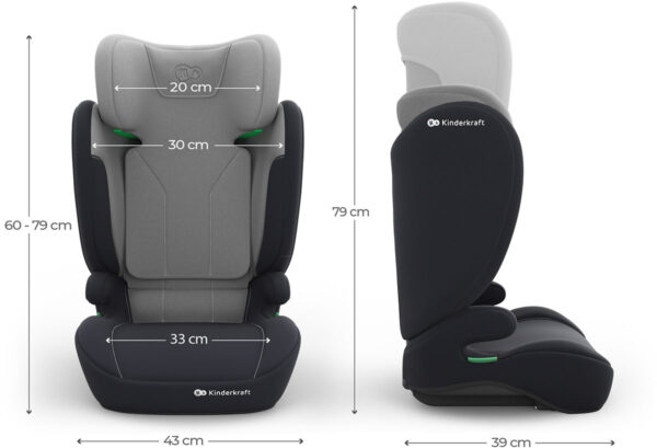 Autokreslini.lv | I-Spark 2 PLUS autokrēsliņš bērniem 100-150cm krāsa Grey bilde #9