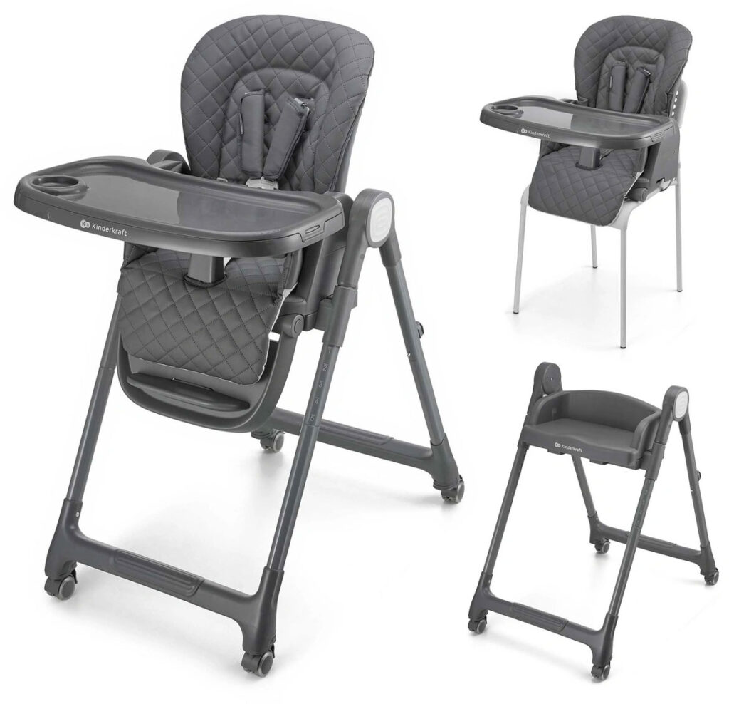 Kinderkraft TULO 3in1 barošanas krēsliņš bērniem krāsa Grey