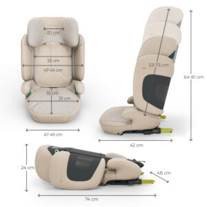 Kinderkraft Xpand 2 PRO autokrēsliņš bērniem 100-150cm krāsa Beige