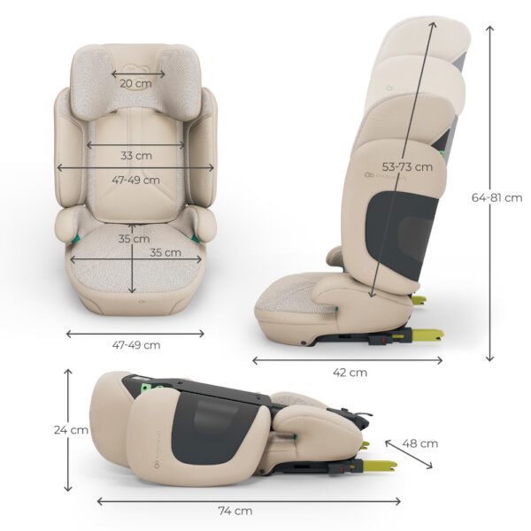 Autokreslini.lv | Xpand 2 PRO autokrēsliņš bērniem 100-150cm krāsa Beige bilde #23
