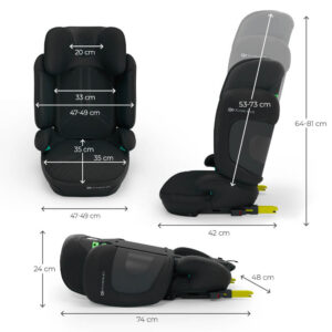 Kinderkraft Xpand 2 PRO autokrēsliņš bērniem 100-150cm krāsa Black