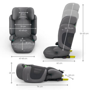 Kinderkraft Xpand 2 PRO autokrēsliņš bērniem 100-150cm krāsa Grey