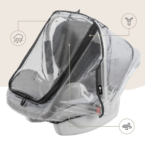 Autokreslini.lv | Car Seat Rain Cover mazuļu autokrēsliņu universāla lietus plēve bilde #3