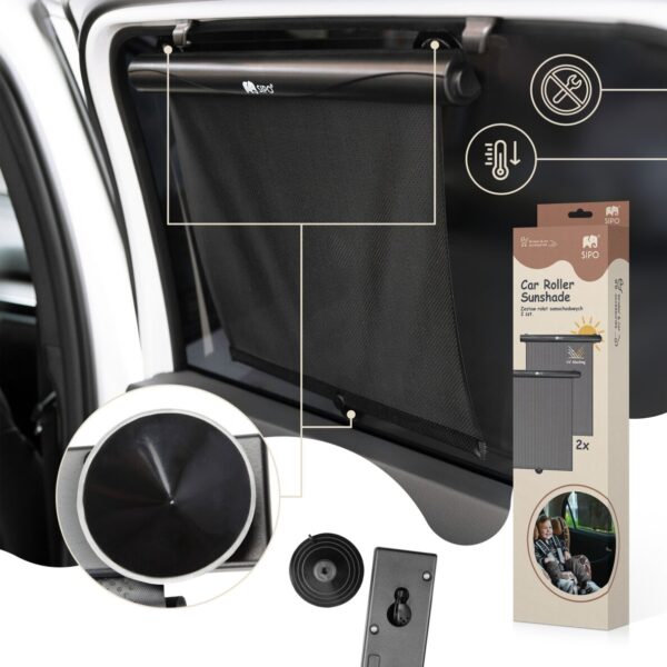 Autokreslini.lv | Car Roller Sunshade automašīnas logu saulessargs 2gab. bilde #5