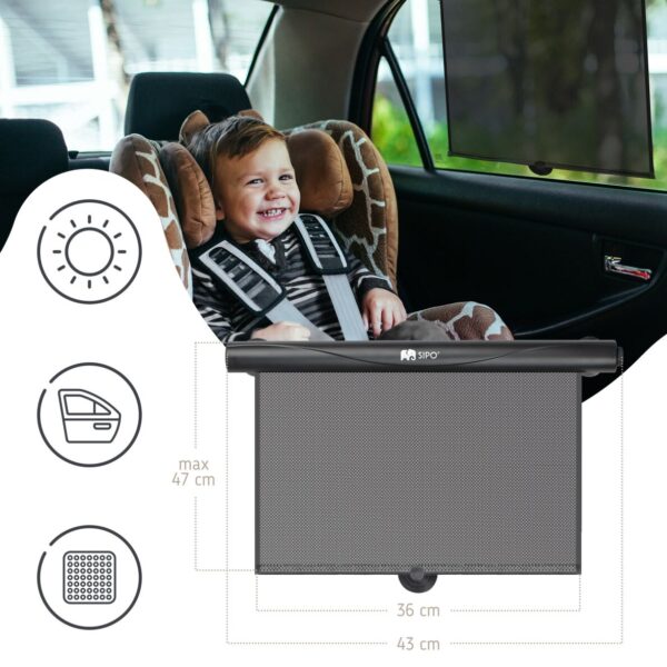 Autokreslini.lv | Car Roller Sunshade automašīnas logu saulessargs 2gab. bilde #9