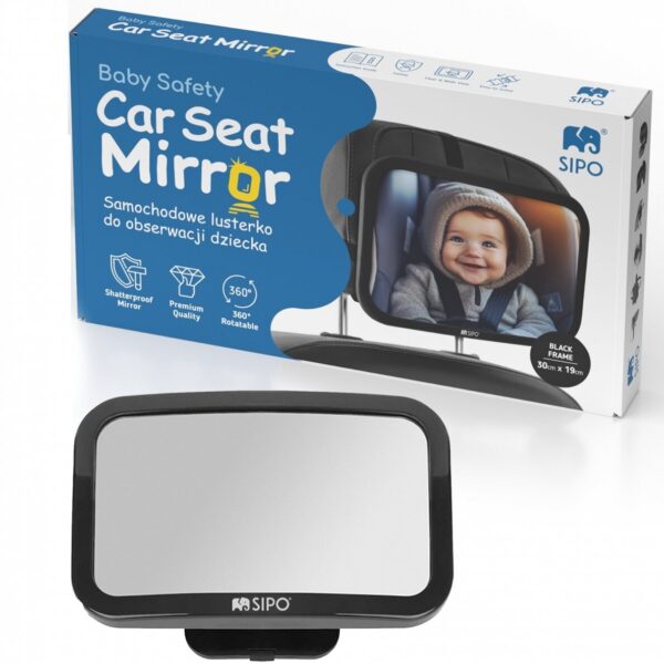 Autokreslini.lv | Car Seat Mirror mazuļu atpakaļskata spogulis bilde #1