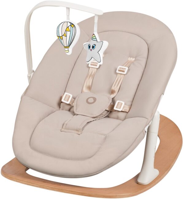 Lionelo CELIA Rocker mazuļu šūpuļkrēsliņš krāsa NATURAL WOOD