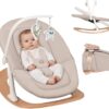 Lionelo CELIA set barošanas krēsla komplekts bērniem krāsa WHITE NATURAL WOOD
