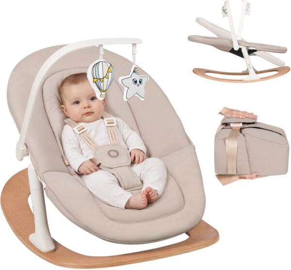 Lionelo CELIA set barošanas krēsla komplekts bērniem krāsa WHITE NATURAL WOOD
