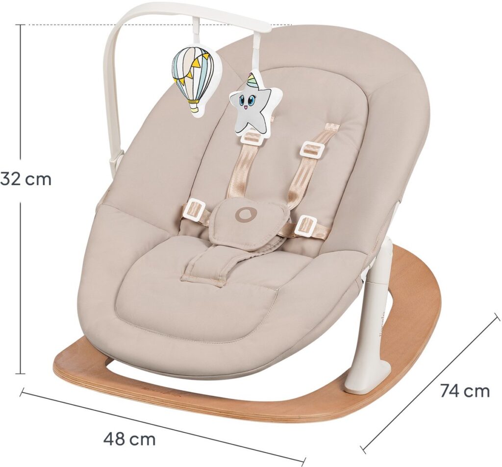 Lionelo CELIA set barošanas krēsla komplekts bērniem krāsa WHITE NATURAL WOOD